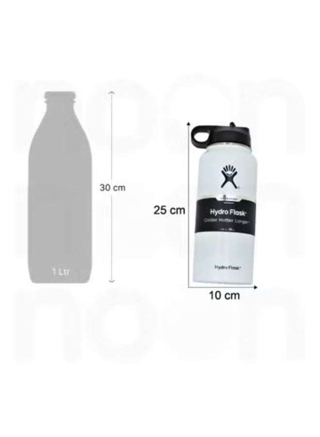 Hydro Flask 32 Oz Wide Flex Straw Cap Bottle - Insulated Stainless Steel - Wide Straw Lid, Non Spill, Leakproof in Pacific - Image 3